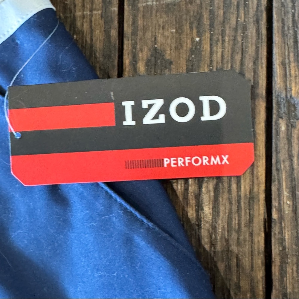 IZOD PERFORMX NWT Navy Blue and Cream Striped Golf Skort, Skirt w/ Shorts 14 - Picture 4 of 11